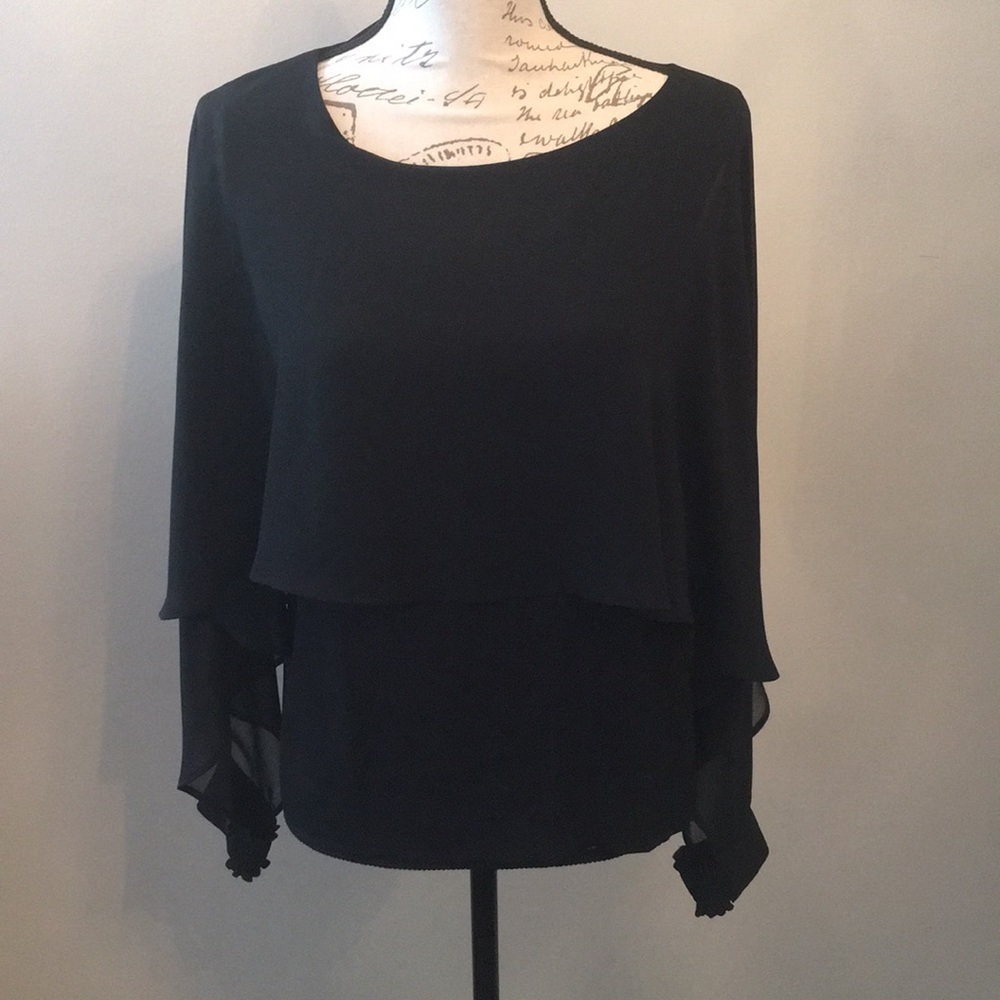 EUC Zara black evening blouse